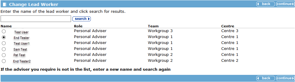 Change_Lead_Worker_Search_Results